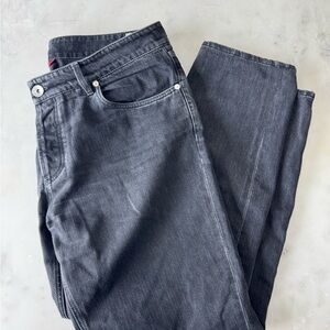 Brunello Cucinelli black Gray Men’s Jeans size 52 like new